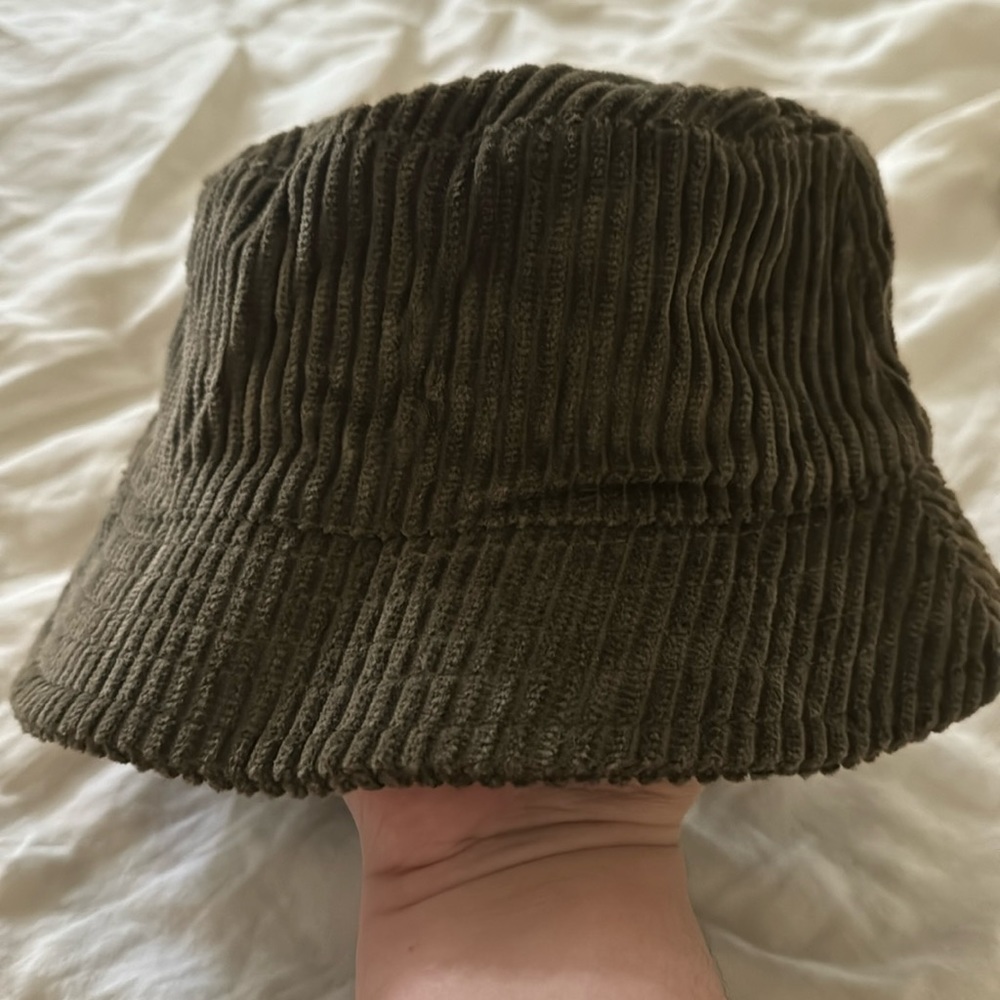 Topshop corduroy olive bucket hat